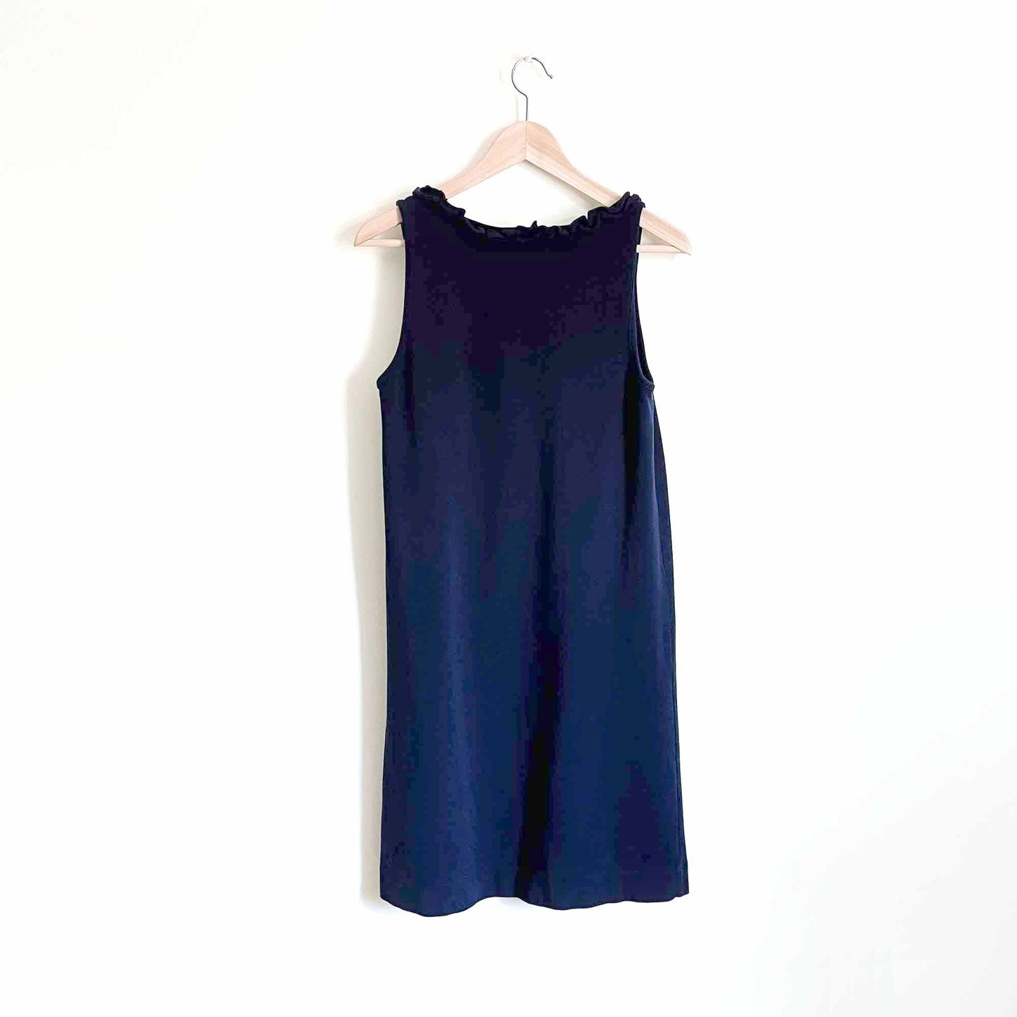 J. Crew pique Pavilion ruffle neck tank dress - size Small