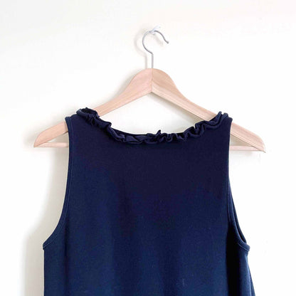 J. Crew pique Pavilion ruffle neck tank dress - size Small