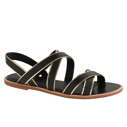J Crew Mackenzie Metallic Trim Sandals - size 8