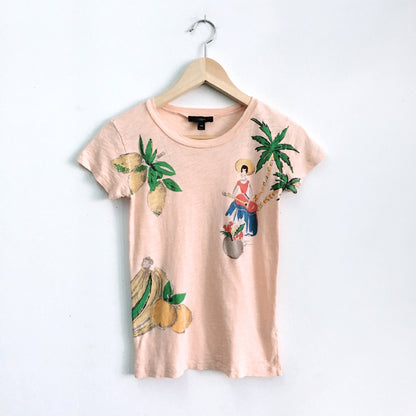 J Crew Peach Aloha Tee - size xxs