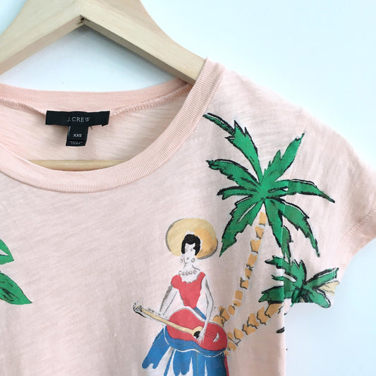 J Crew Peach Aloha Tee - size xxs