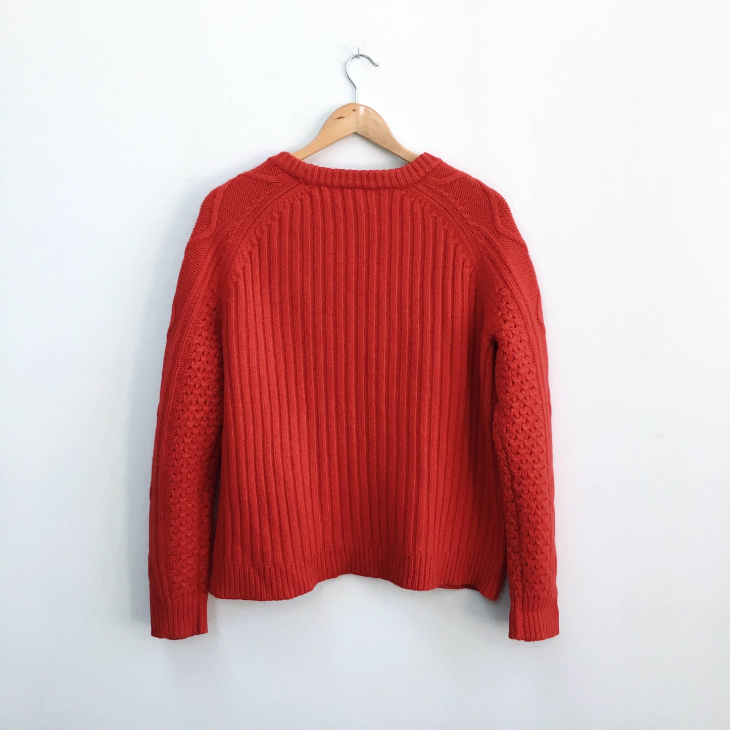 J Crew Cable Pom Pom Sweater - size Large