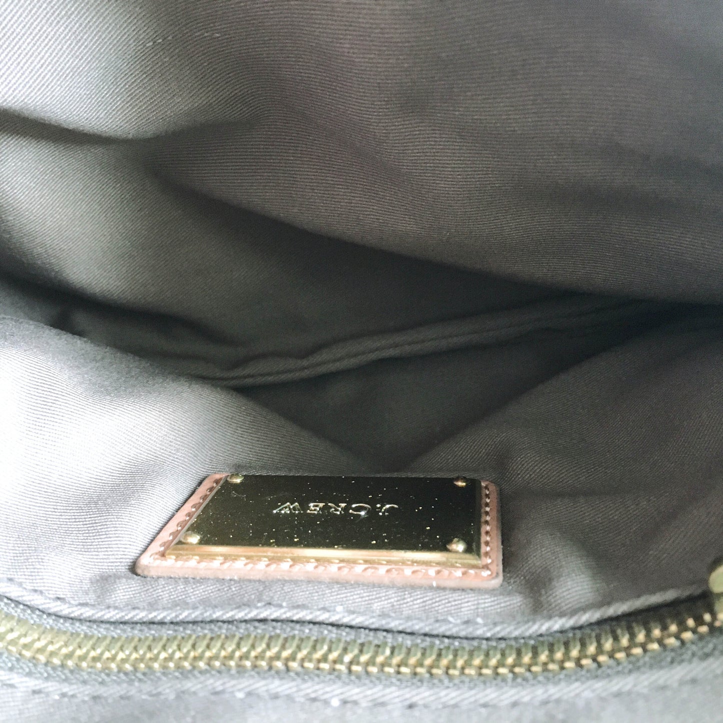 J Crew leather envelope clutch with chain
