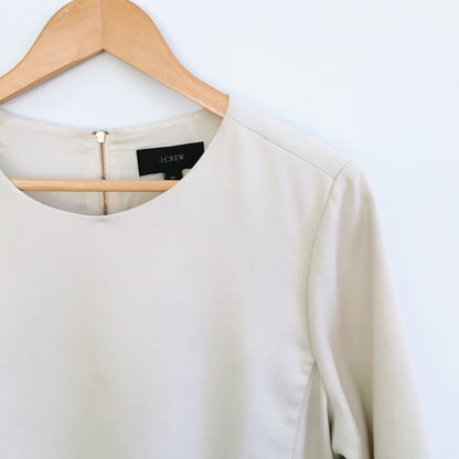 J Crew Cream Shift Dress - size 14