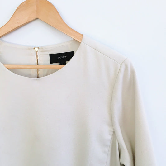 J Crew Cream Shift Dress - size 14