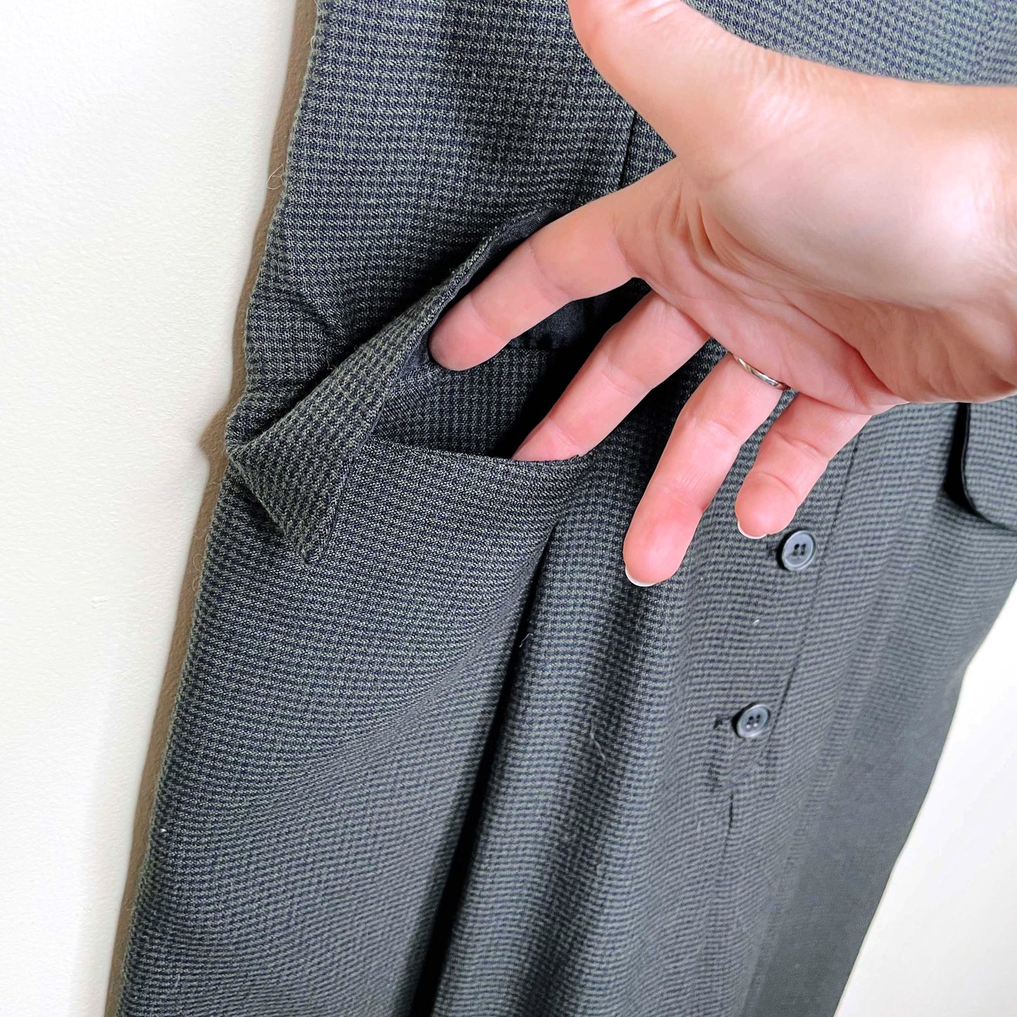 vintage y2k jacob houndstooth plaid jumpsuit - size small