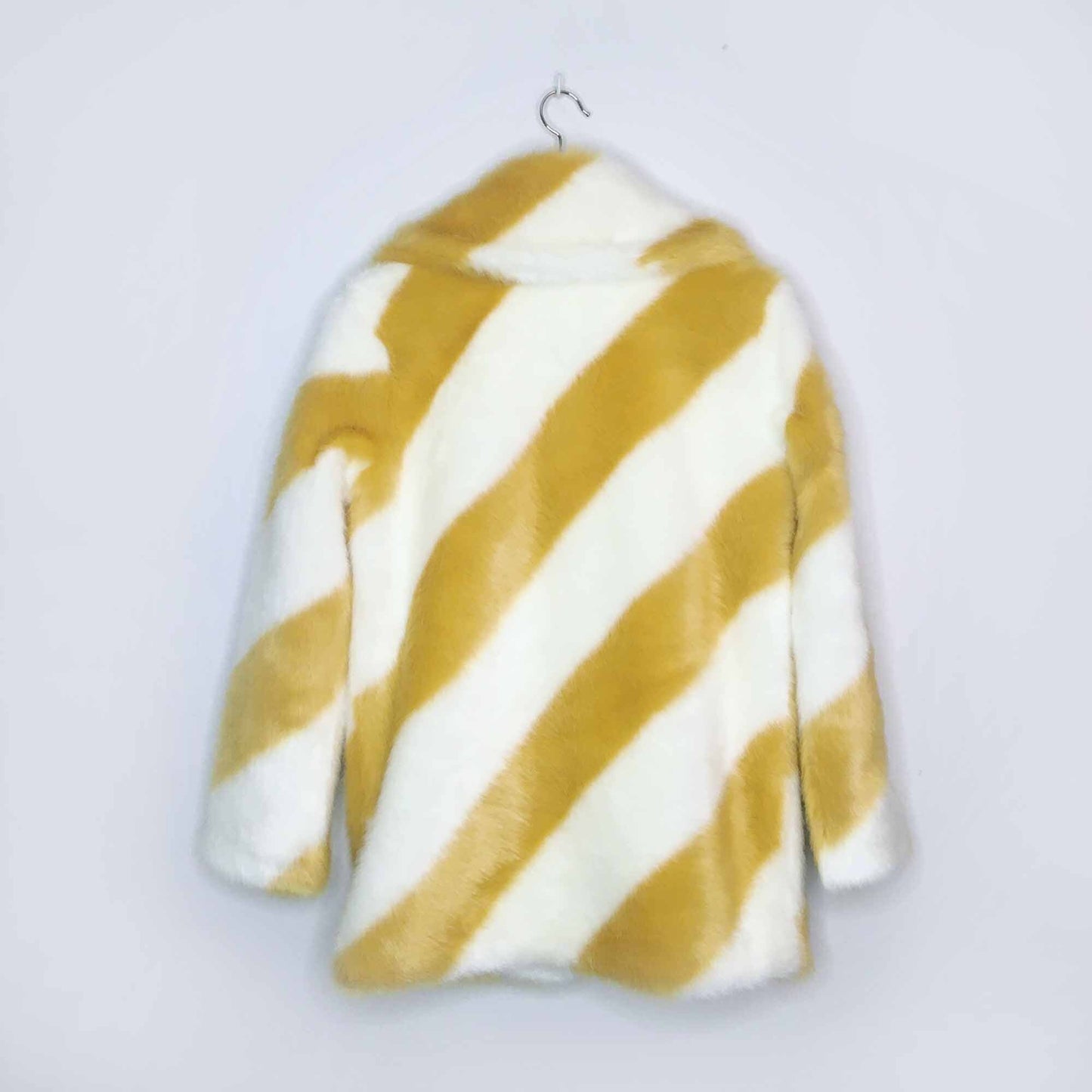 NWT Jakke faux fur candy stripe jacket - size 2