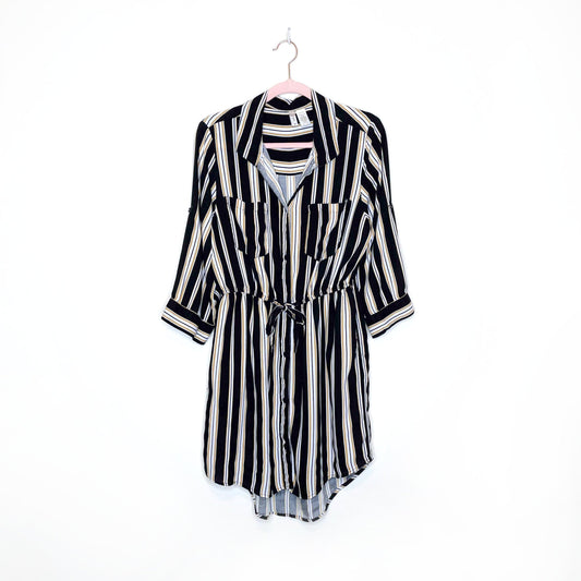 japna striped shirt dress - size medium