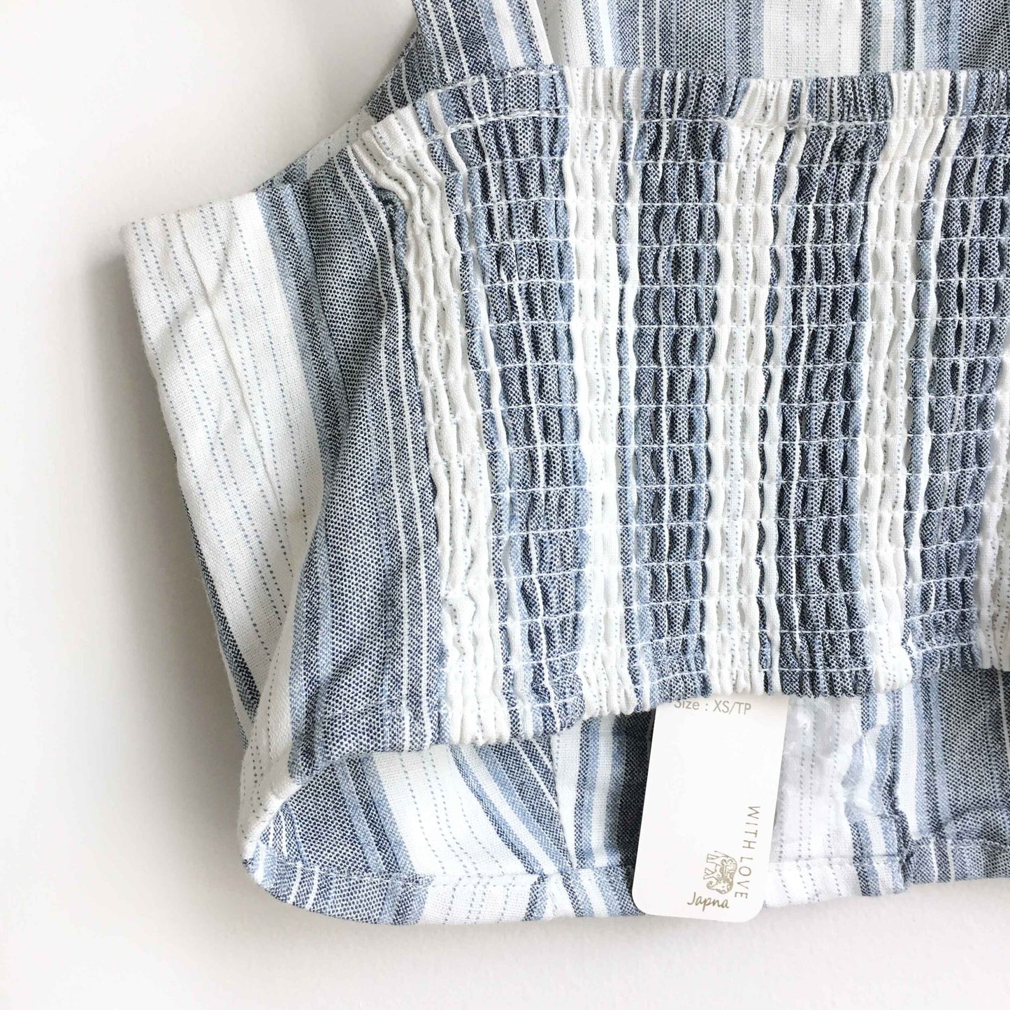 NWT Japna striped button front crop top - size xs