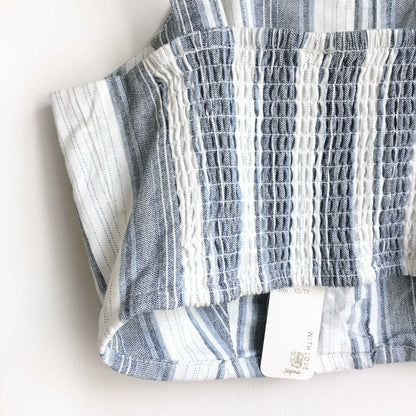 NWT Japna striped button front crop top - size xs