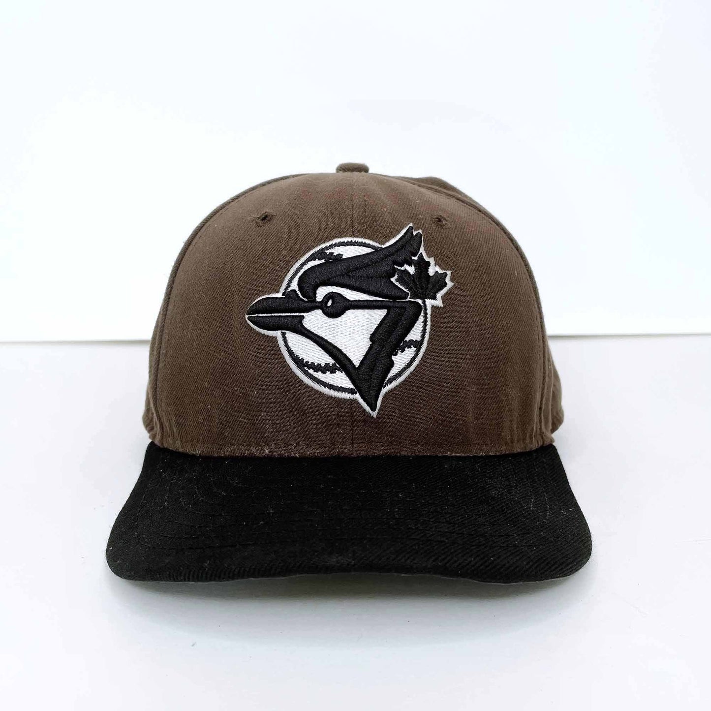 jays new era brown black colourway fullback hat - size 7 1/8