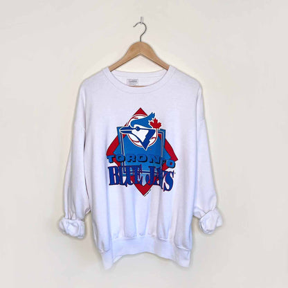 vintage 1993 blue jays season crewneck sweatshirt - size xl