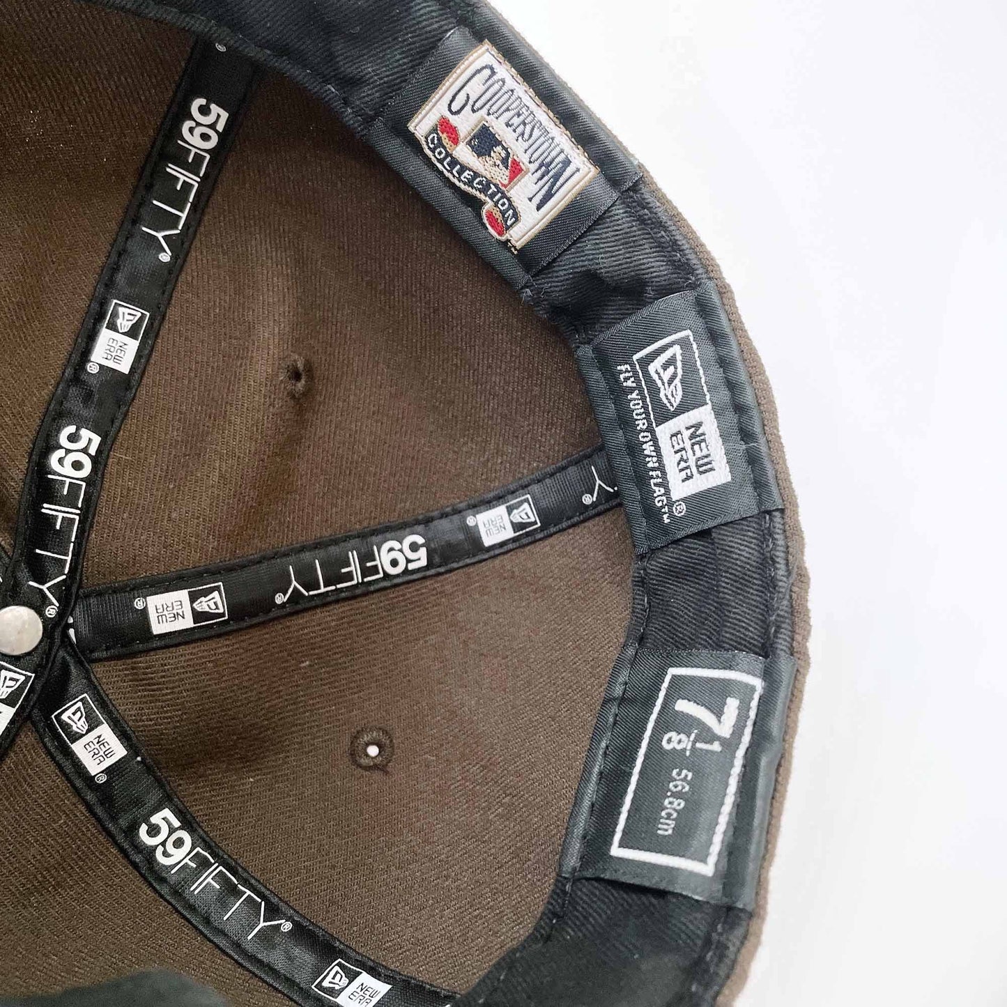 jays new era brown black colourway fullback hat - size 7 1/8