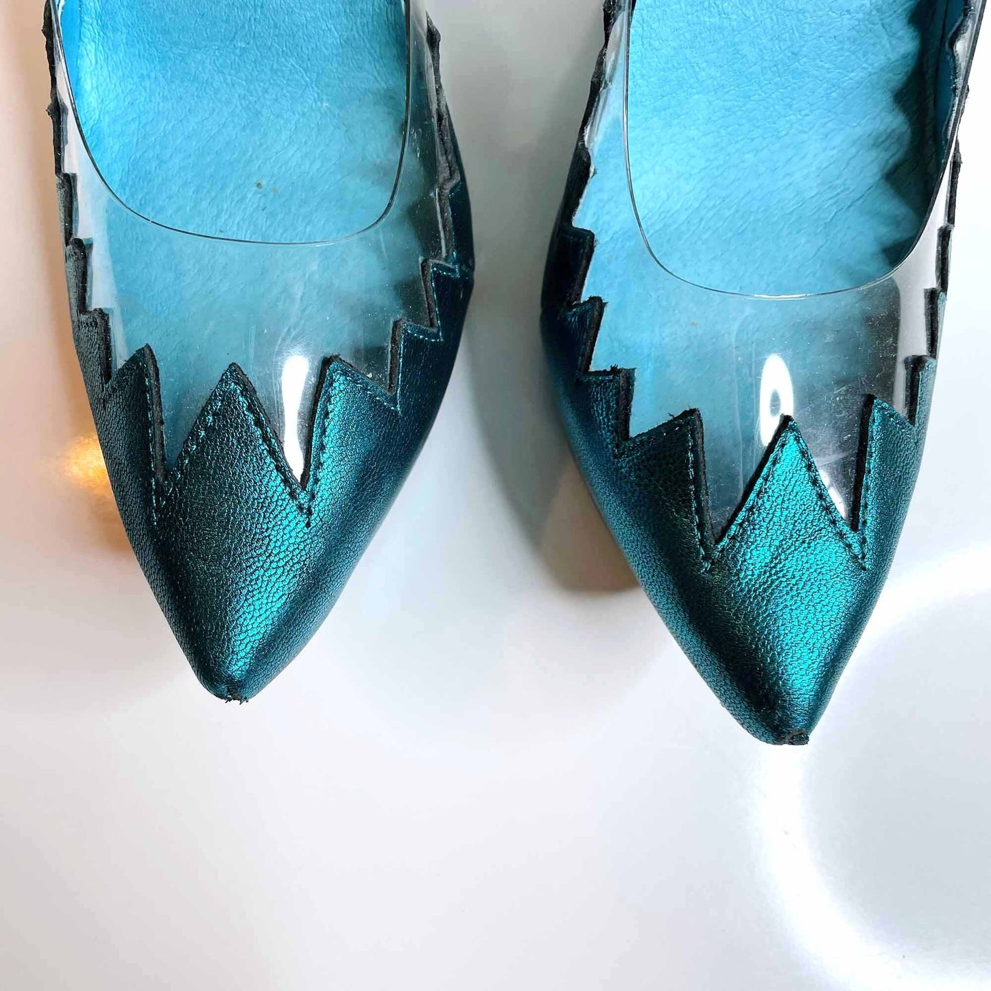 Jeffrey Campbell Audrey metallic platform wedge - size 8