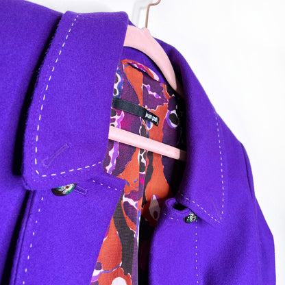 vintage jean paul gaultier cropped wool bolero blazer jacket - size 4