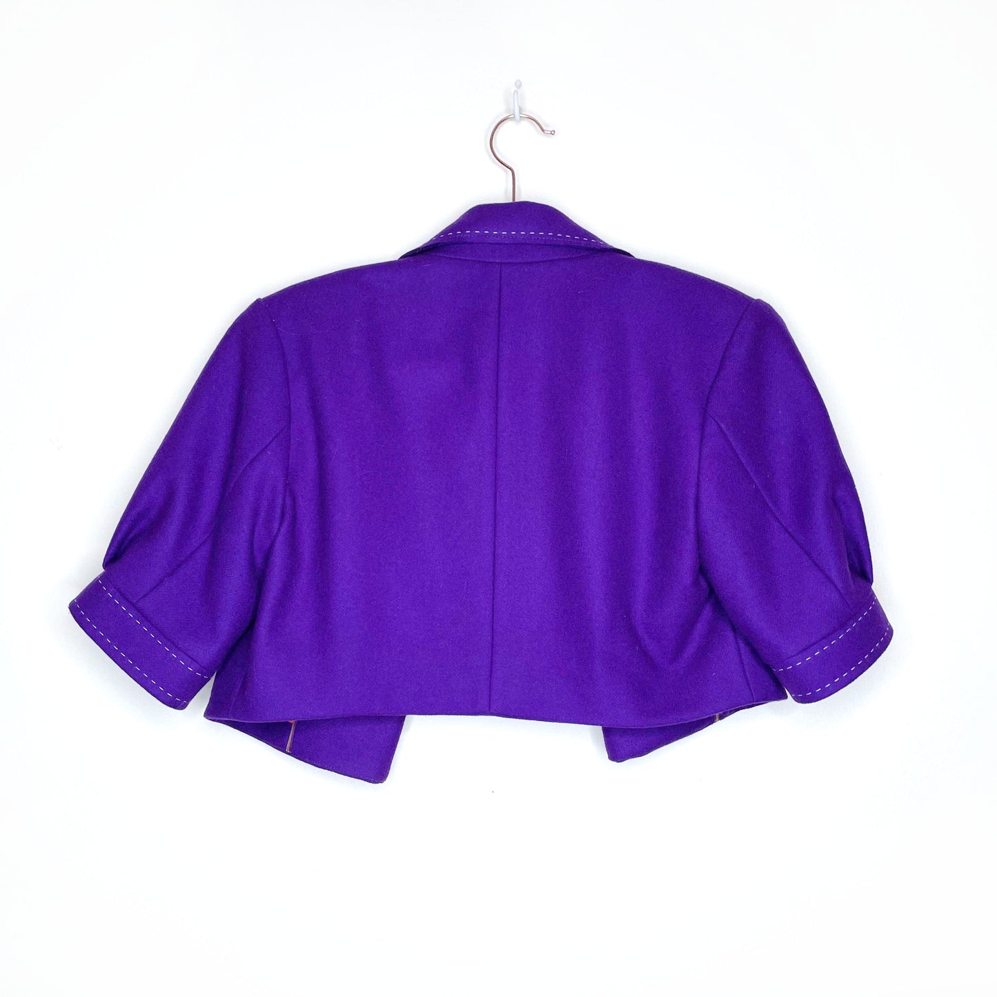 vintage jean paul gaultier cropped wool bolero blazer jacket - size 4