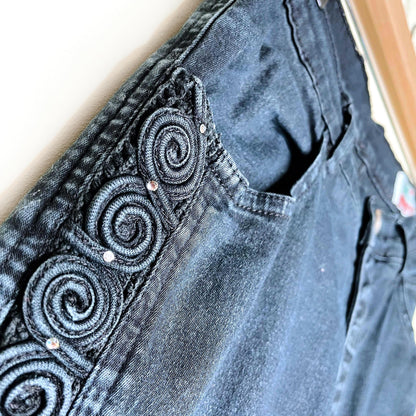 lafei nier high rise side panel skinny jeans - size medium