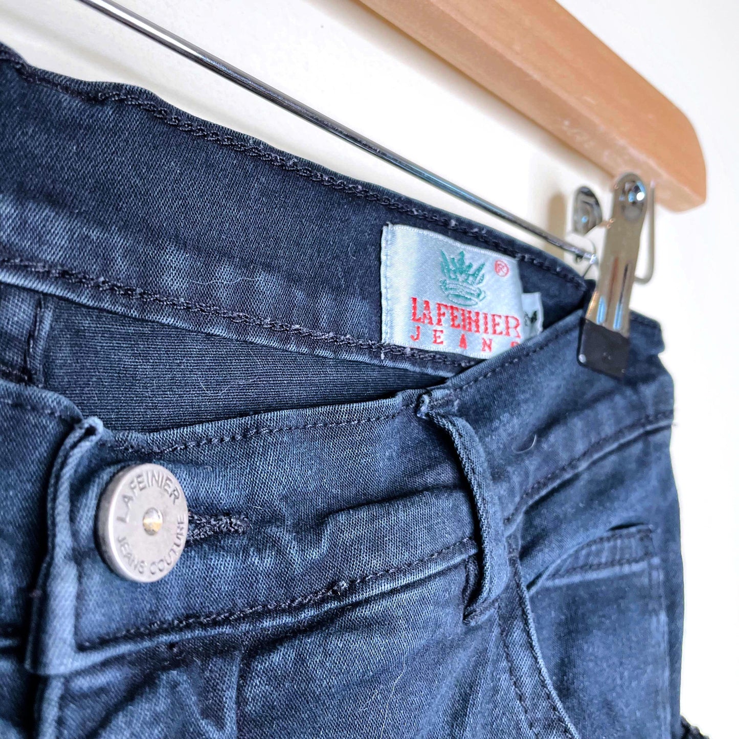 lafei nier high rise side panel skinny jeans - size medium
