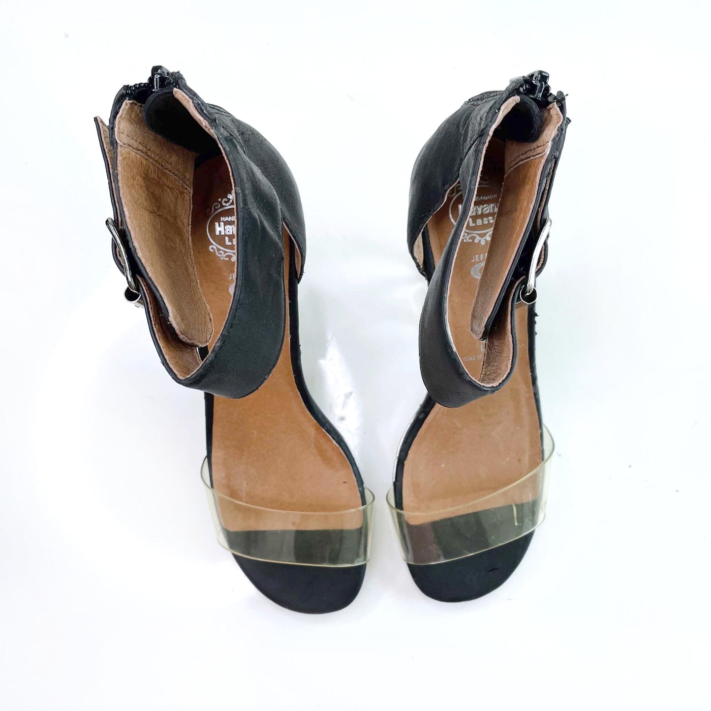 jeffrey campbell soiree lucite block heels - size 7