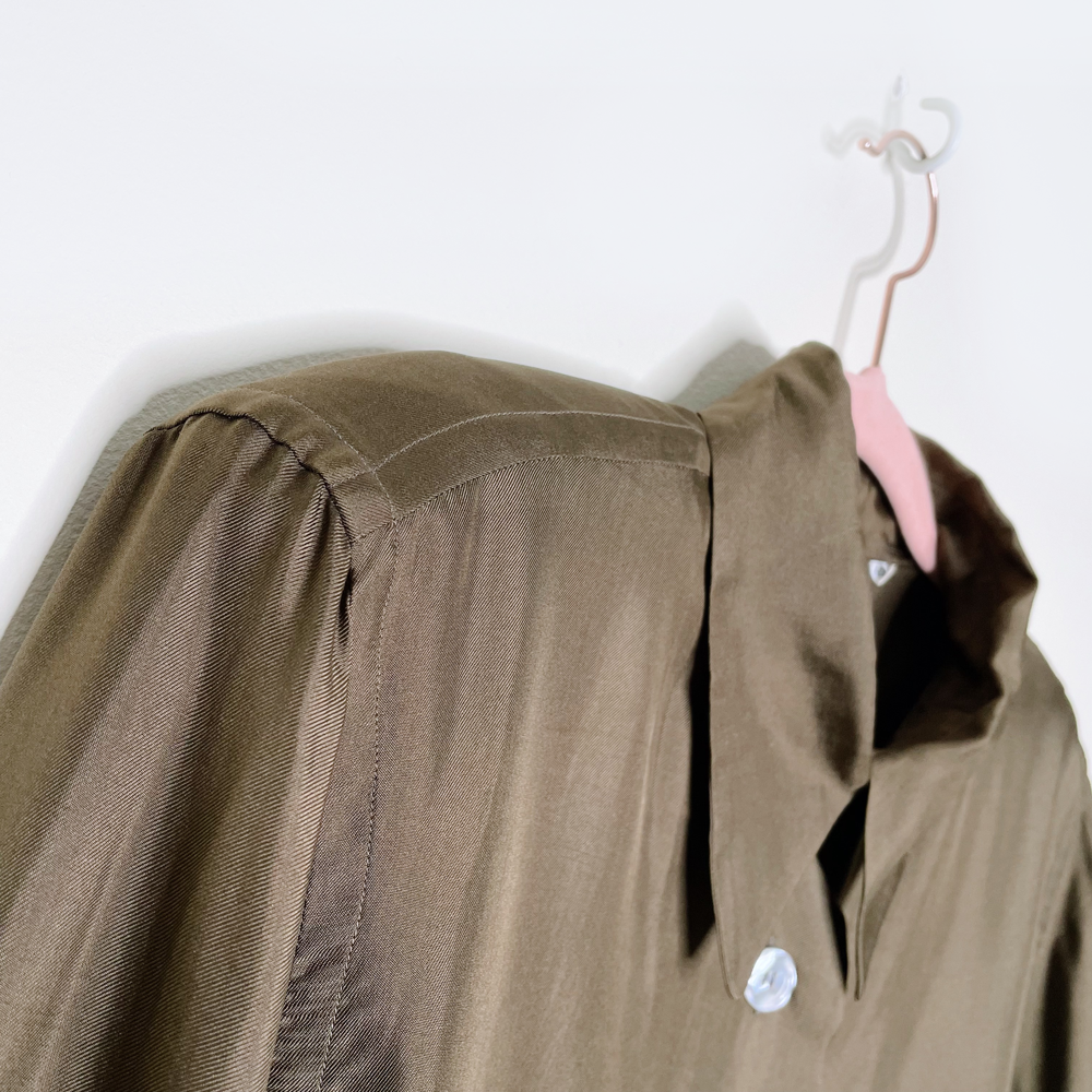 vintage jil sander silk button down french cuff shirt - size 42