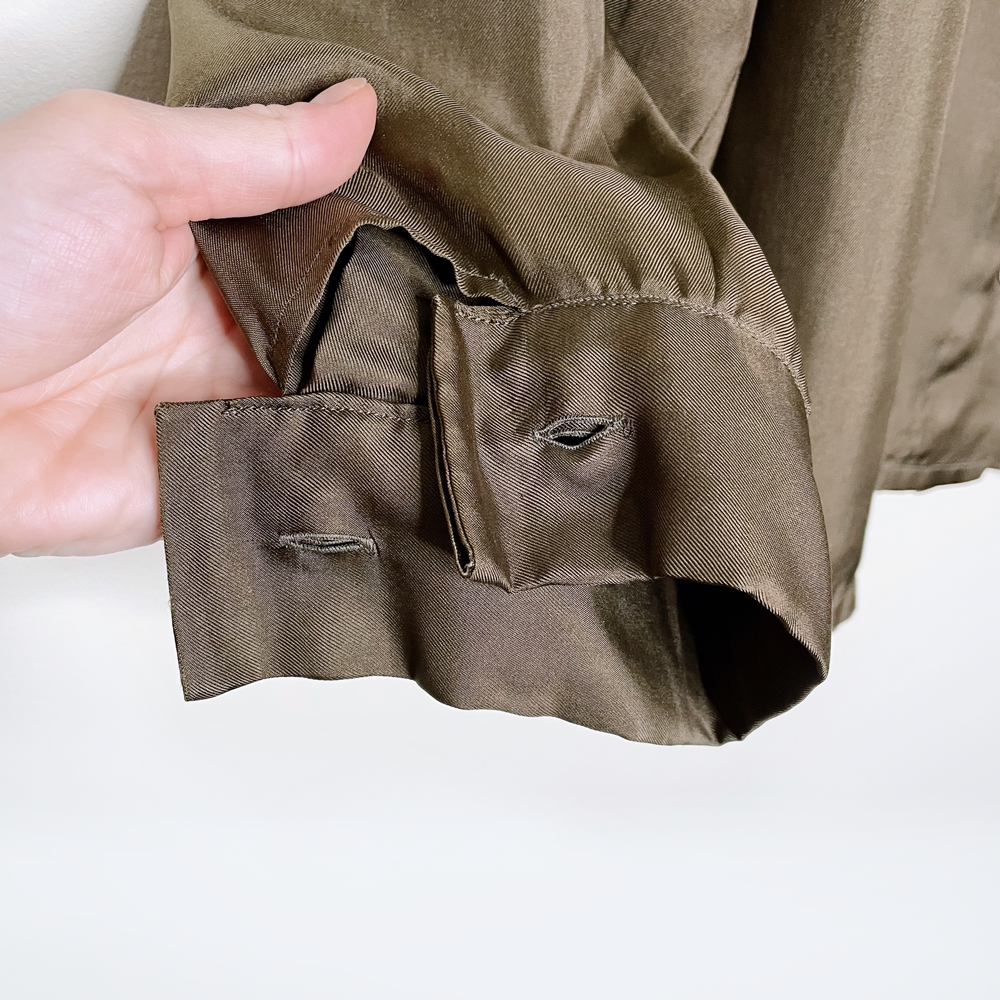 vintage jil sander silk button down french cuff shirt - size 42