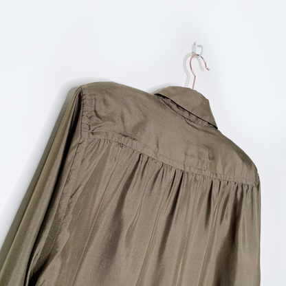 vintage jil sander silk button down french cuff shirt - size 42