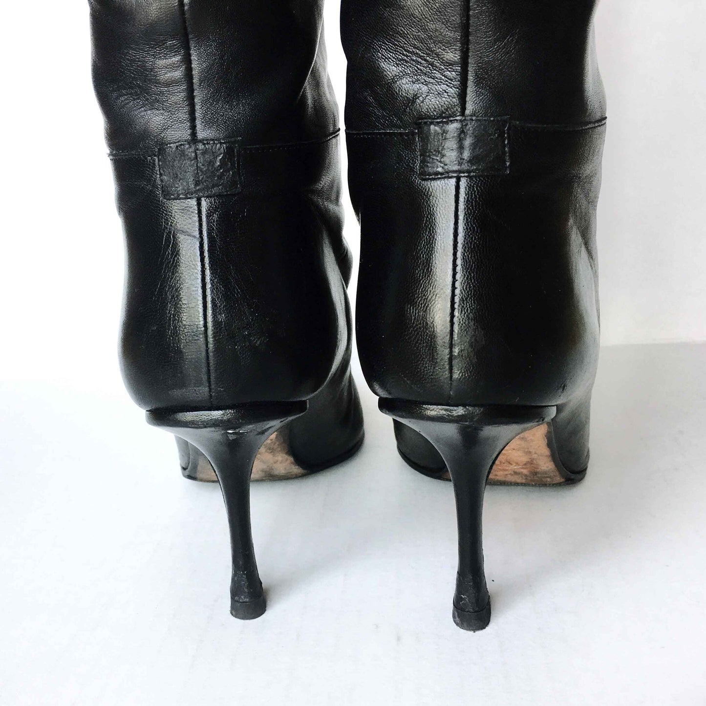 Jimmy Choo pointed toe tall leather boots - size 40