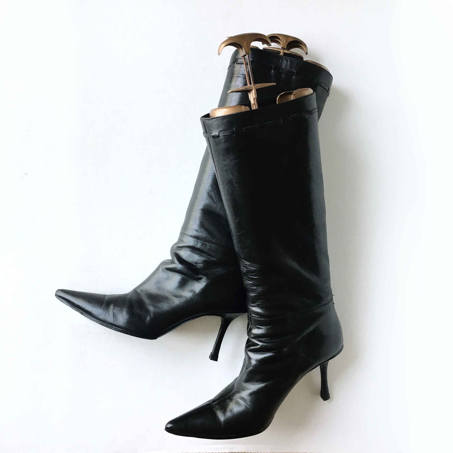 Jimmy Choo pointed toe tall leather boots - size 40