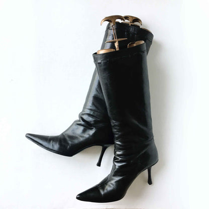 Jimmy Choo pointed toe tall leather boots - size 40