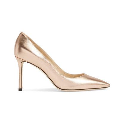 JIMMY CHOO Romy Metallic Pump In Tea Rose - size 41