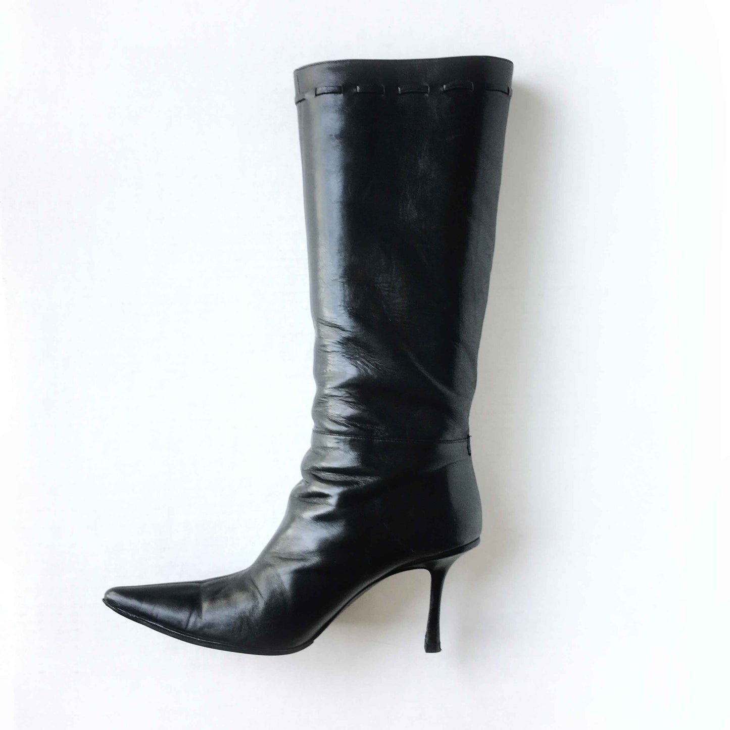 Jimmy Choo pointed toe tall leather boots - size 40