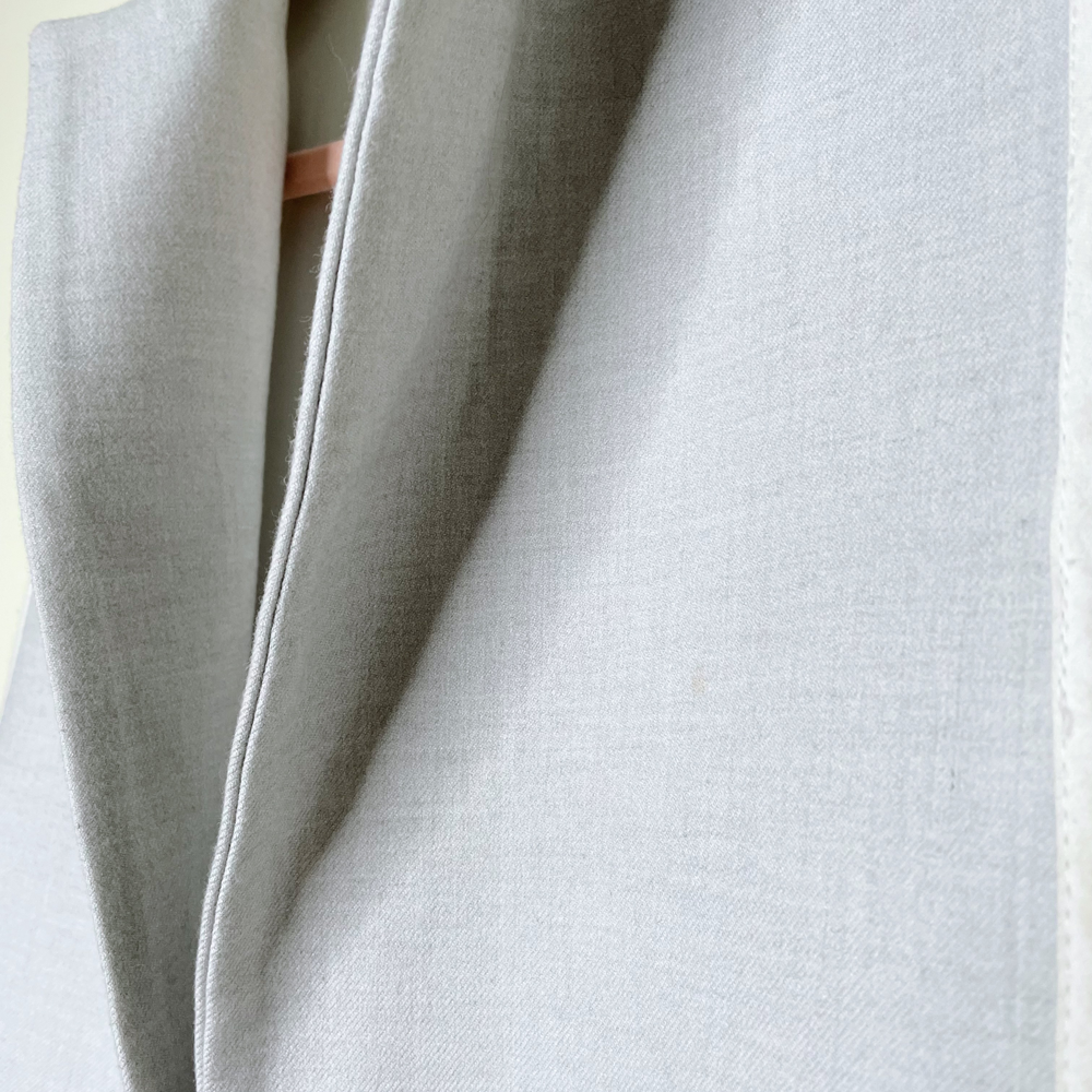 jnby grey wool vest with chiffon trim - size medium