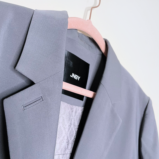 jnby 2023 grey loose fit half sleeve pockets blazer - size xs