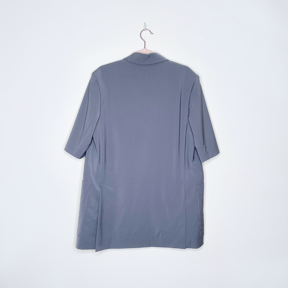 jnby 2023 grey loose fit half sleeve pockets blazer - size xs