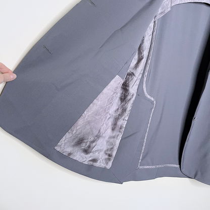 jnby 2023 grey loose fit half sleeve pockets blazer - size xs