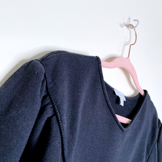 joie terry cotton marisa ruched shoulder sweatshirt - size small