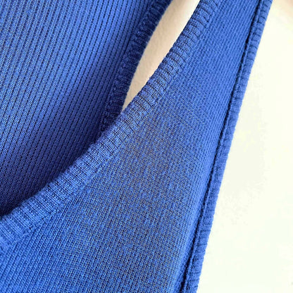 Joan Vass ribbed super soft tank maxi dress - size Medium