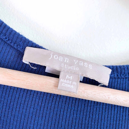 Joan Vass ribbed super soft tank maxi dress - size Medium