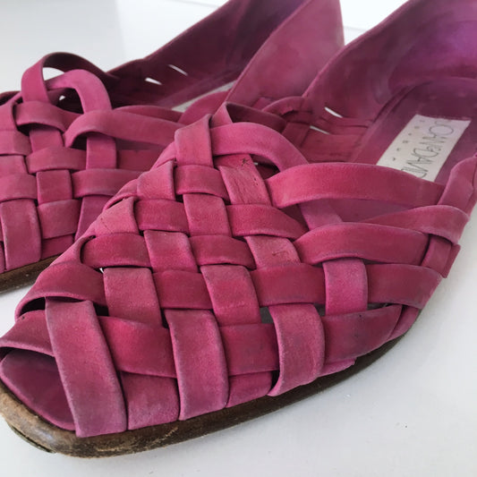 Vintage Joan &amp; David Couture Leather Flats - size 9.5