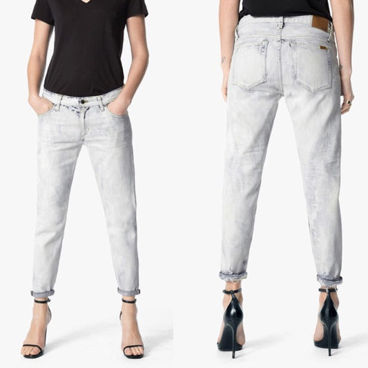 joe's jeans the smith mid rise straight crop - size 25