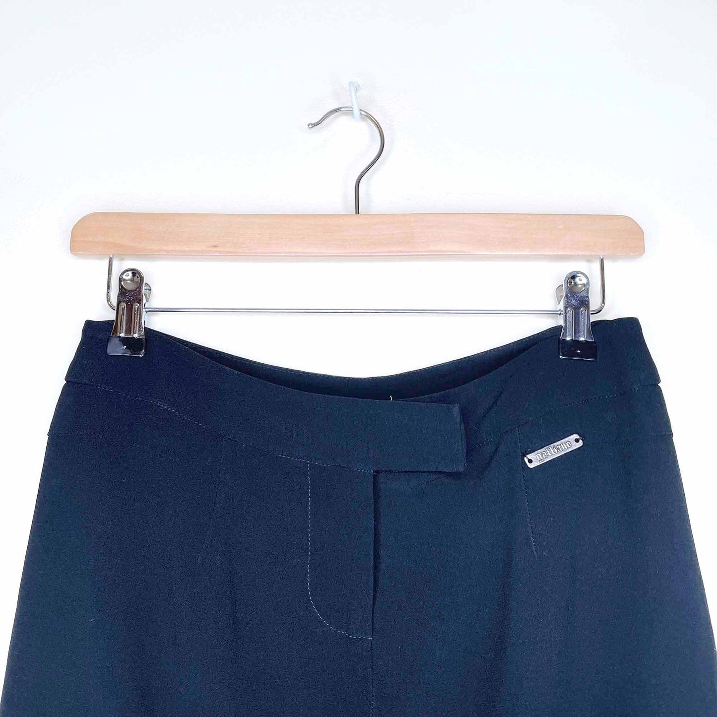 vintage 2000's john galliano black mini skirt - size medium