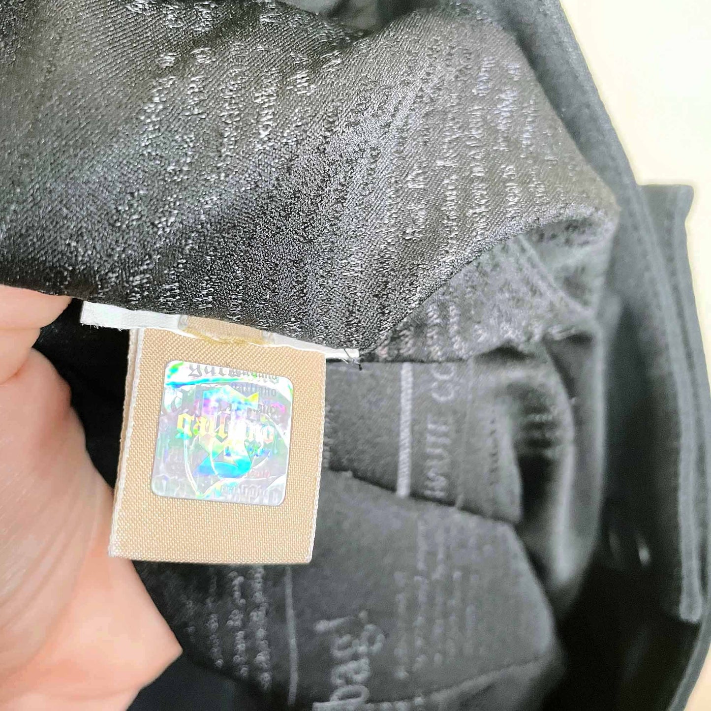 vintage 2000's john galliano black mini skirt - size medium