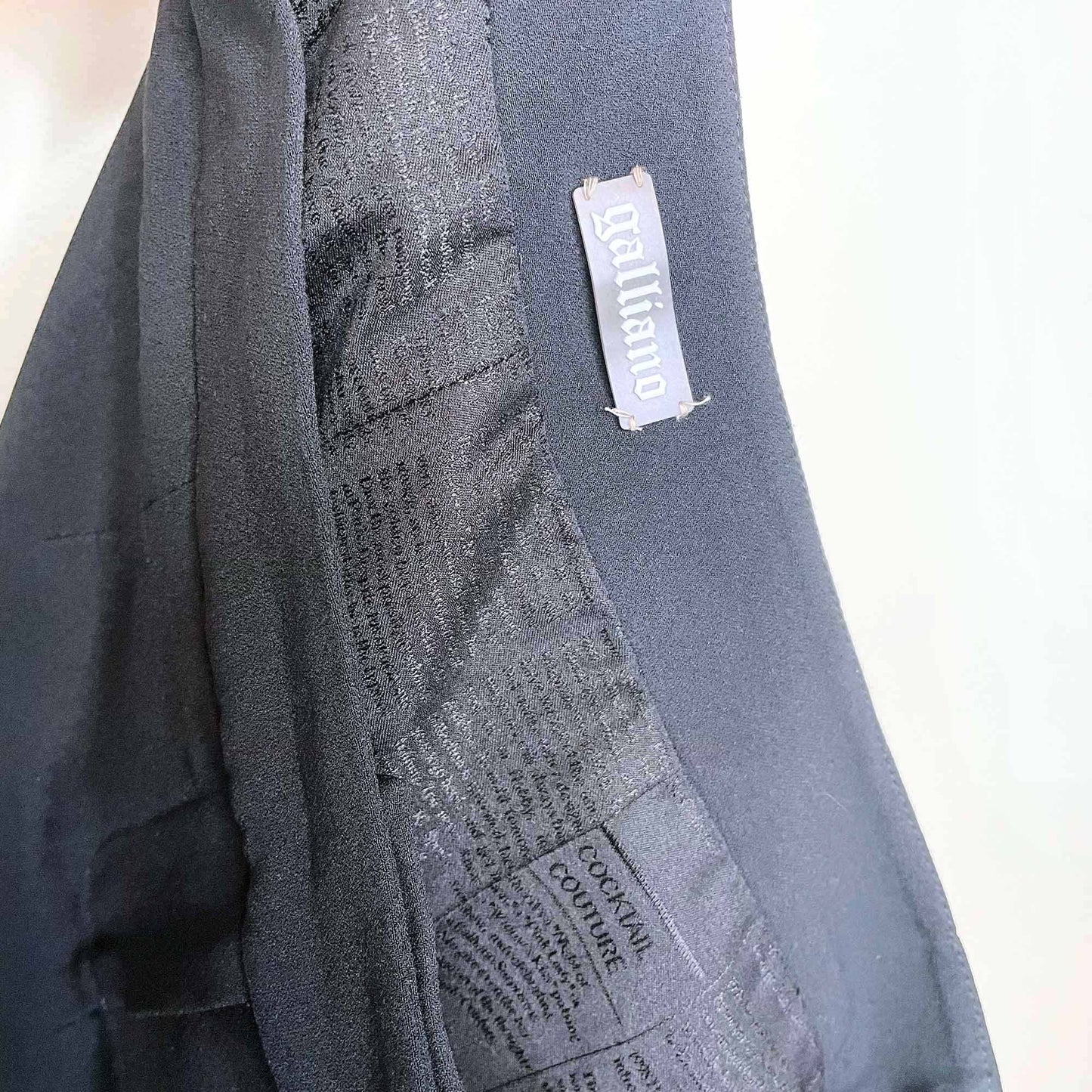 vintage 2000's john galliano black mini skirt - size medium