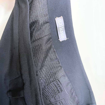 vintage 2000's john galliano black mini skirt - size medium