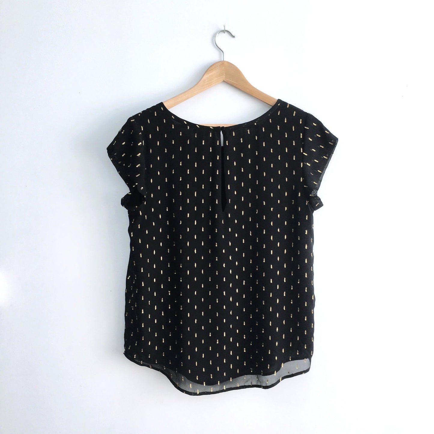 Joie Metallic Rain Silk Blouse - size Medium