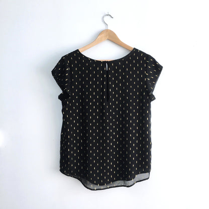 Joie Metallic Rain Silk Blouse - size Medium