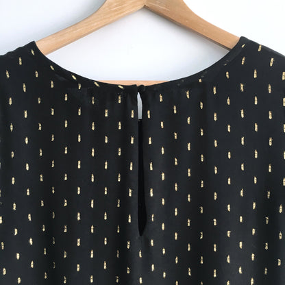 Joie Metallic Rain Silk Blouse - size Medium