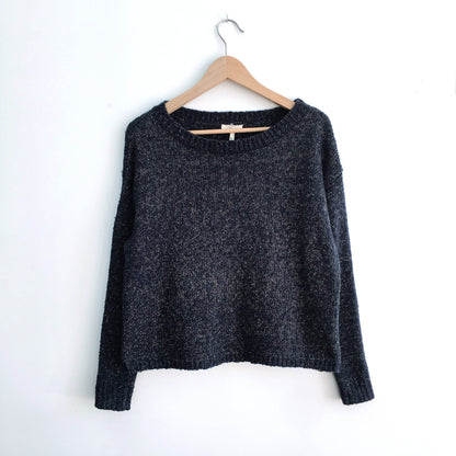 Joie Metallic Navy Sweater - size xs