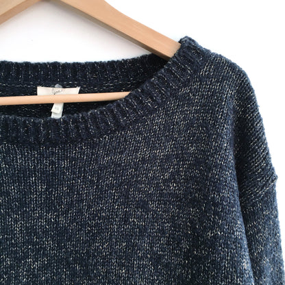 Joie Metallic Navy Sweater - size xs