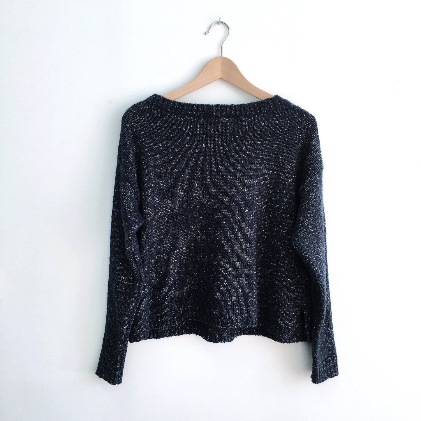 Joie Metallic Navy Sweater - size xs